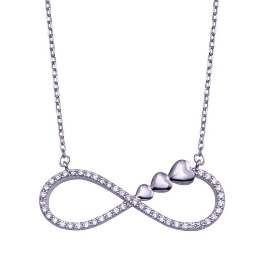 New 925 Sterling Silver Sterling Silver Infinity Necklace